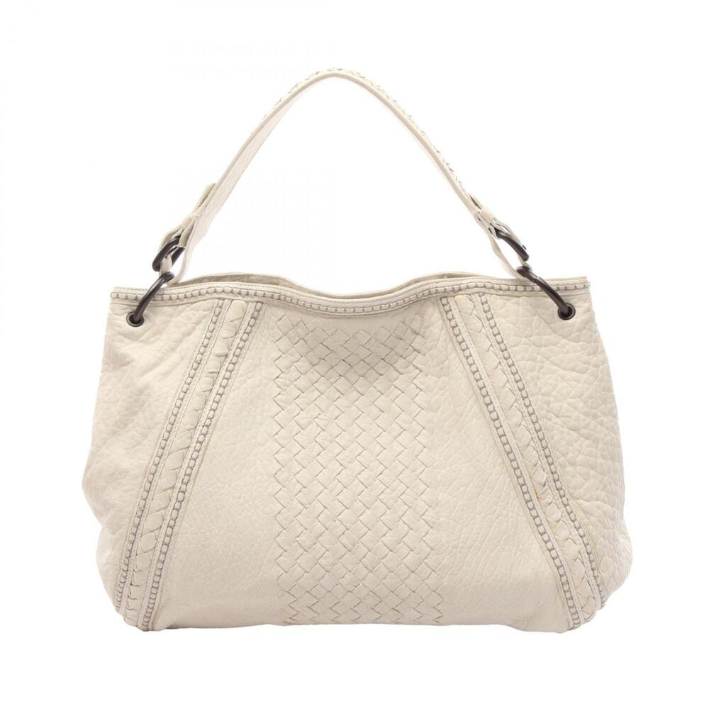 Bottega Veneta Intrecciato Shoulder Bag/Handbag, Leather, Women's, White